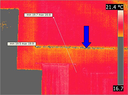 Auswertung der Thermografieaufnahmen